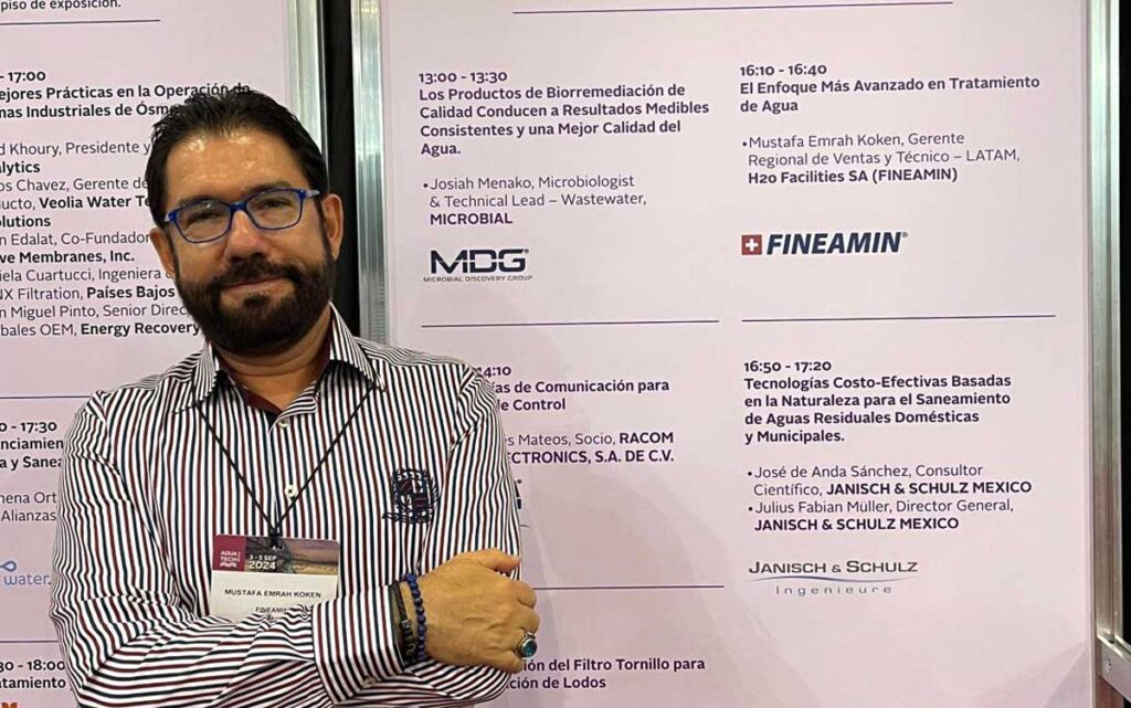 Fineamin booth at Aquatech 2024