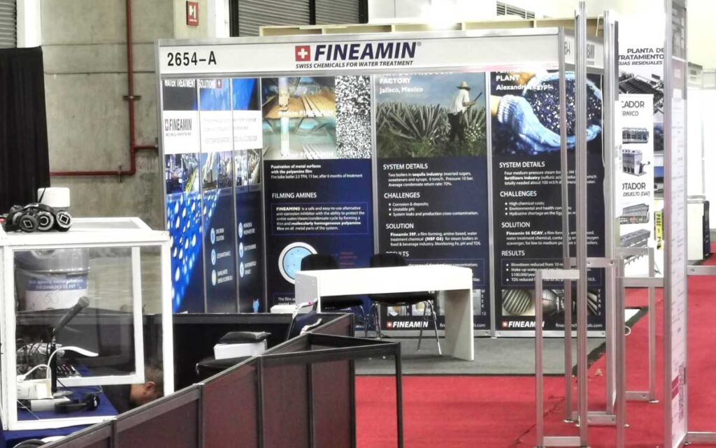 Fineamin booth at Aquatech 2024