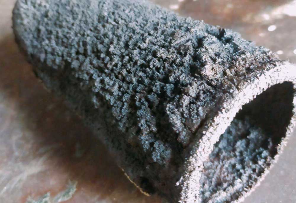 Scale inside boiler pipe